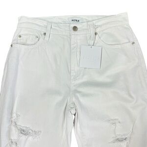 Pistola Pistola Distressed Boyfriend Jean White Denim Womens Size 26 -‎ NWT